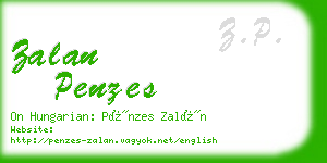 zalan penzes business card